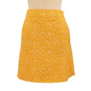 Ripskirt Hawaii Skirt Large Damask Citrus Yellow Floral Swim Cover Up Length 2
